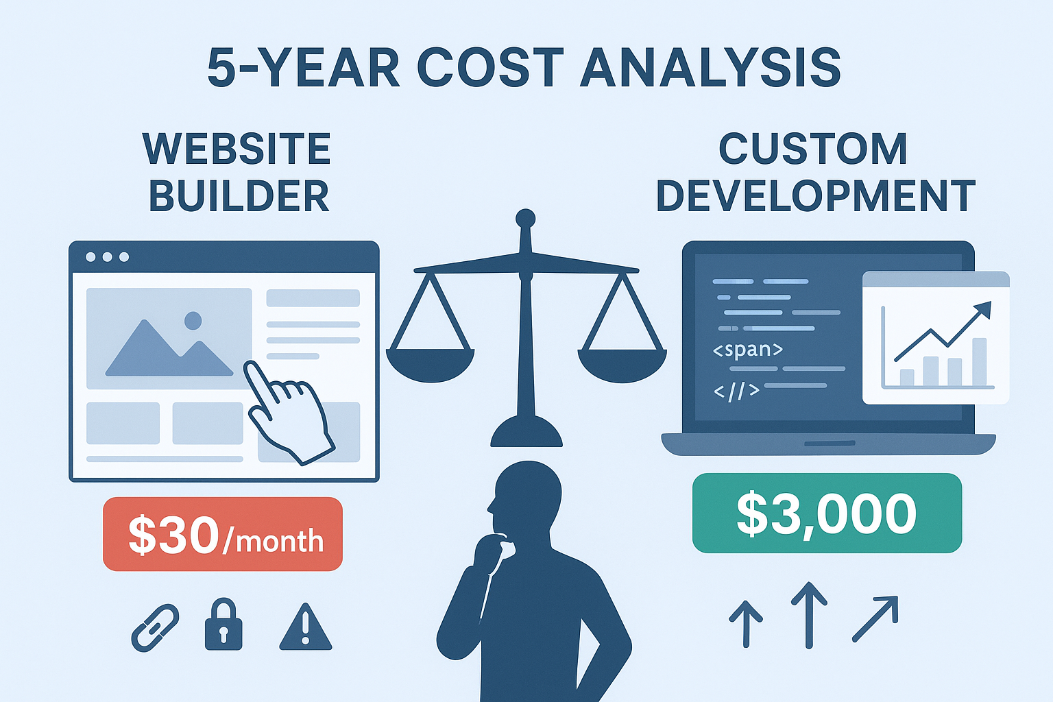 Custom Website vs Website Builder: The True Cost Analysis